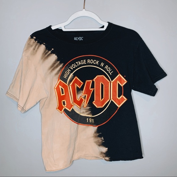 Forever 21 Tops - ACDC Half Bleached Tee
